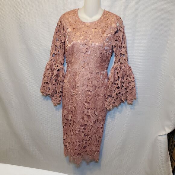 Rachel Parcell Sz Small Windsor Dress Dusty Rose Pink Wedding Event Formal - Picture 5 of 16